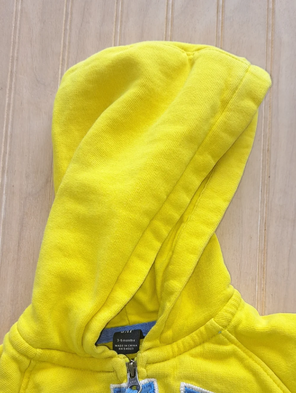 Baby GAP Logo Zip Hoodie Yellow 3-6 Months 100% Cotton Causal Comfy